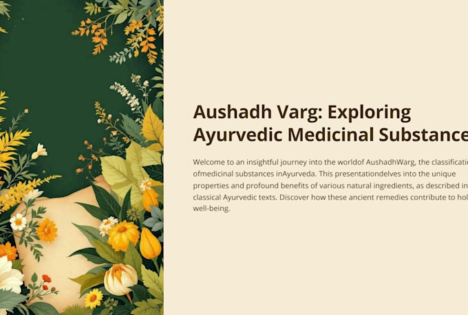 design professional medical, ayurveda powerpoint presentation